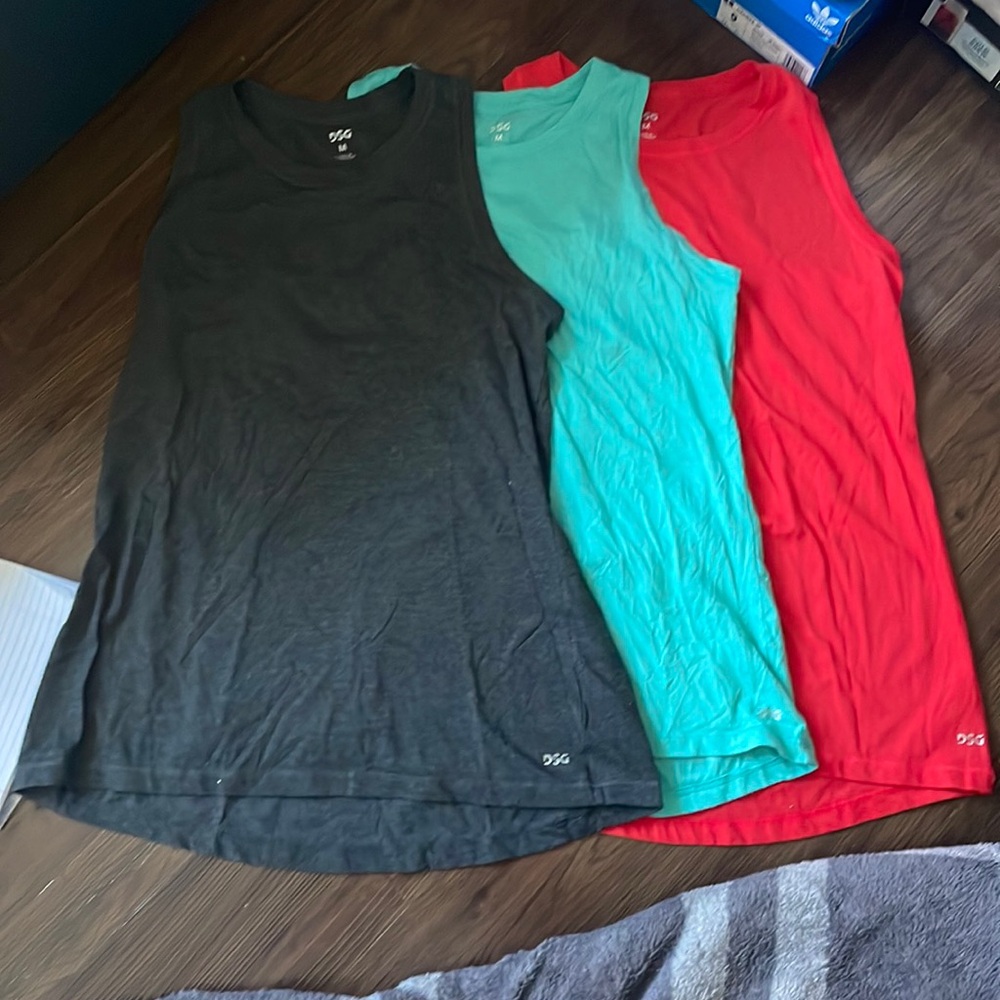 3 DSG Tank Top Bundle Red, Teal, and Gray